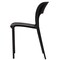 Fabulaxe Modern Plastic Outdoor Dining Chair with Open Curved Back, Black QI004227.BK - alternate 2